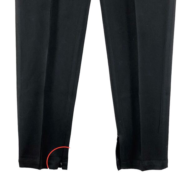 Max Mara Weekend Women Size 8 Pants Trousers Tapered Leg Ankle Zip Stretch Black - Picture 4 of 13